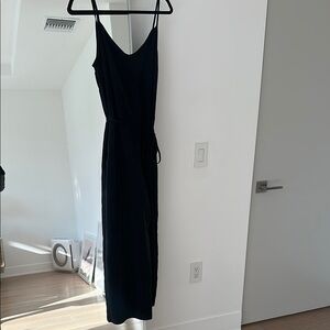 Wilfred Black Sleeveless Spaghetti Strap Jumpsuit
